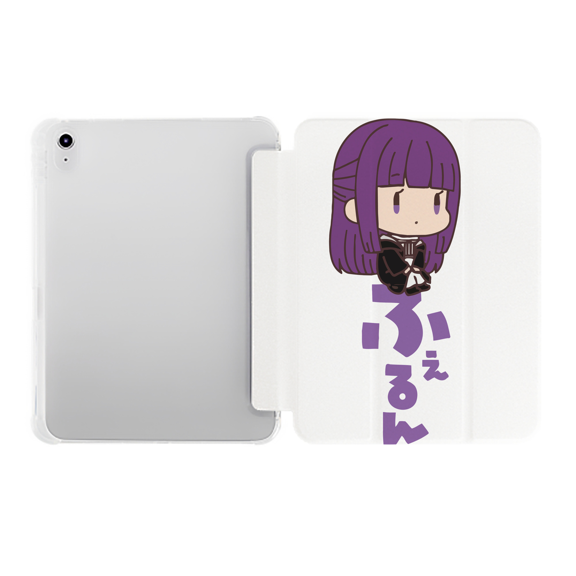 （画像用） 葬送のフリーレン Frieren IPad ケース ペン収納付き 三つ折りスタンド PUレザー×シリコン 対応機種9.5/10.5/10.9インチ